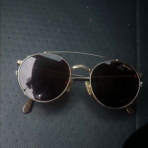 Wrangler Gold Frame Sunglasses with removable Dark Lenses
